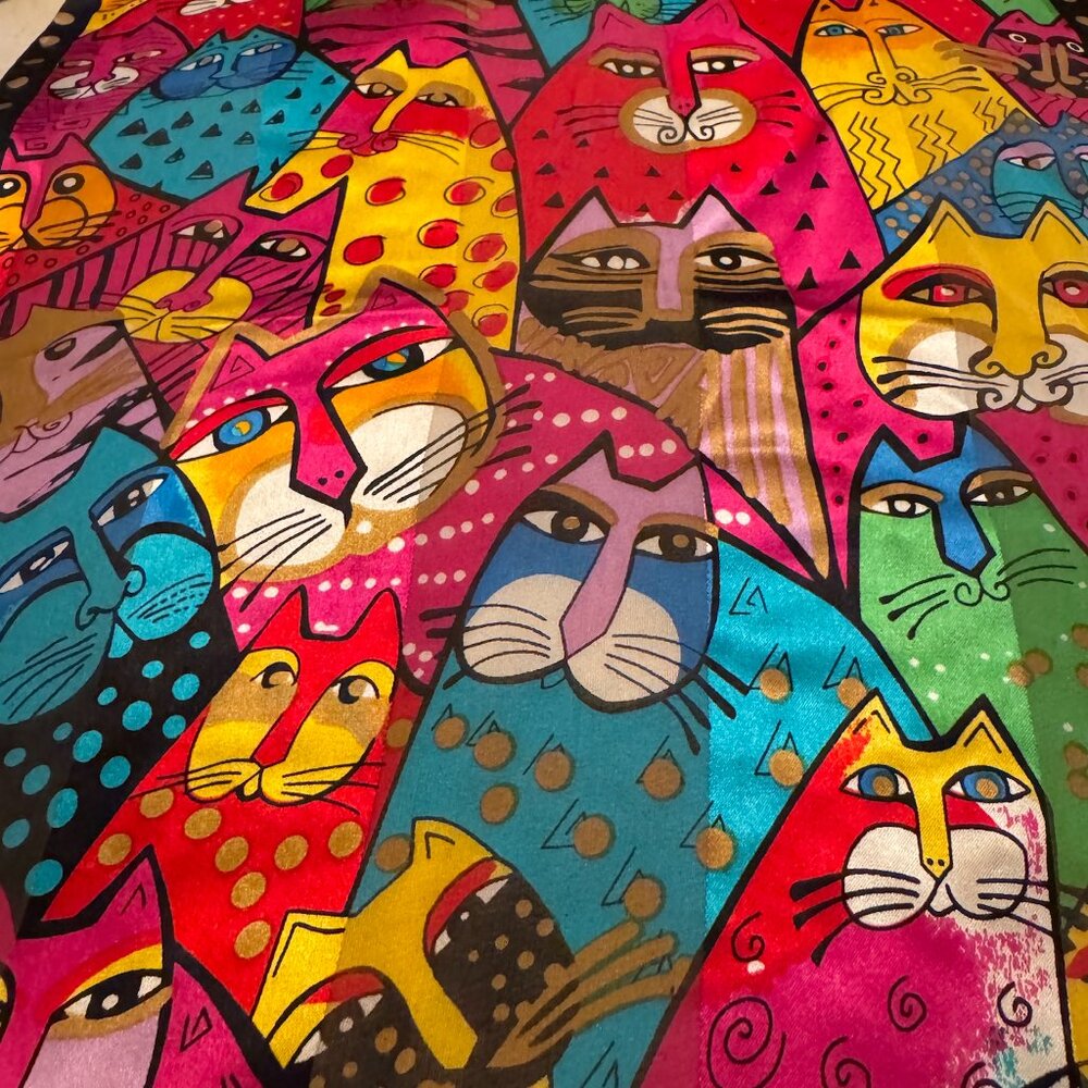 Vintage Laurel Burch Silk Scarf